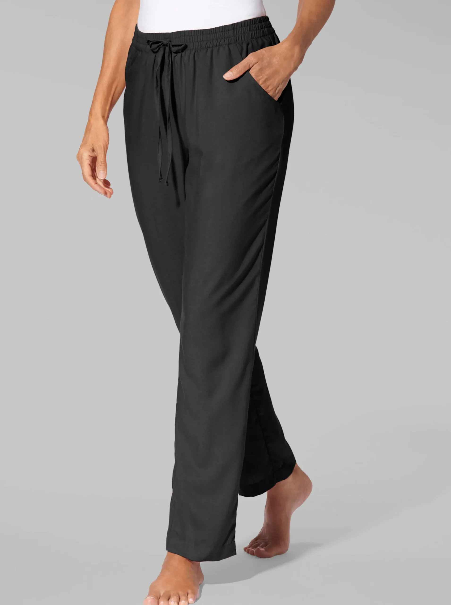 Hosen| Webhose in Schlupfform schwarz
