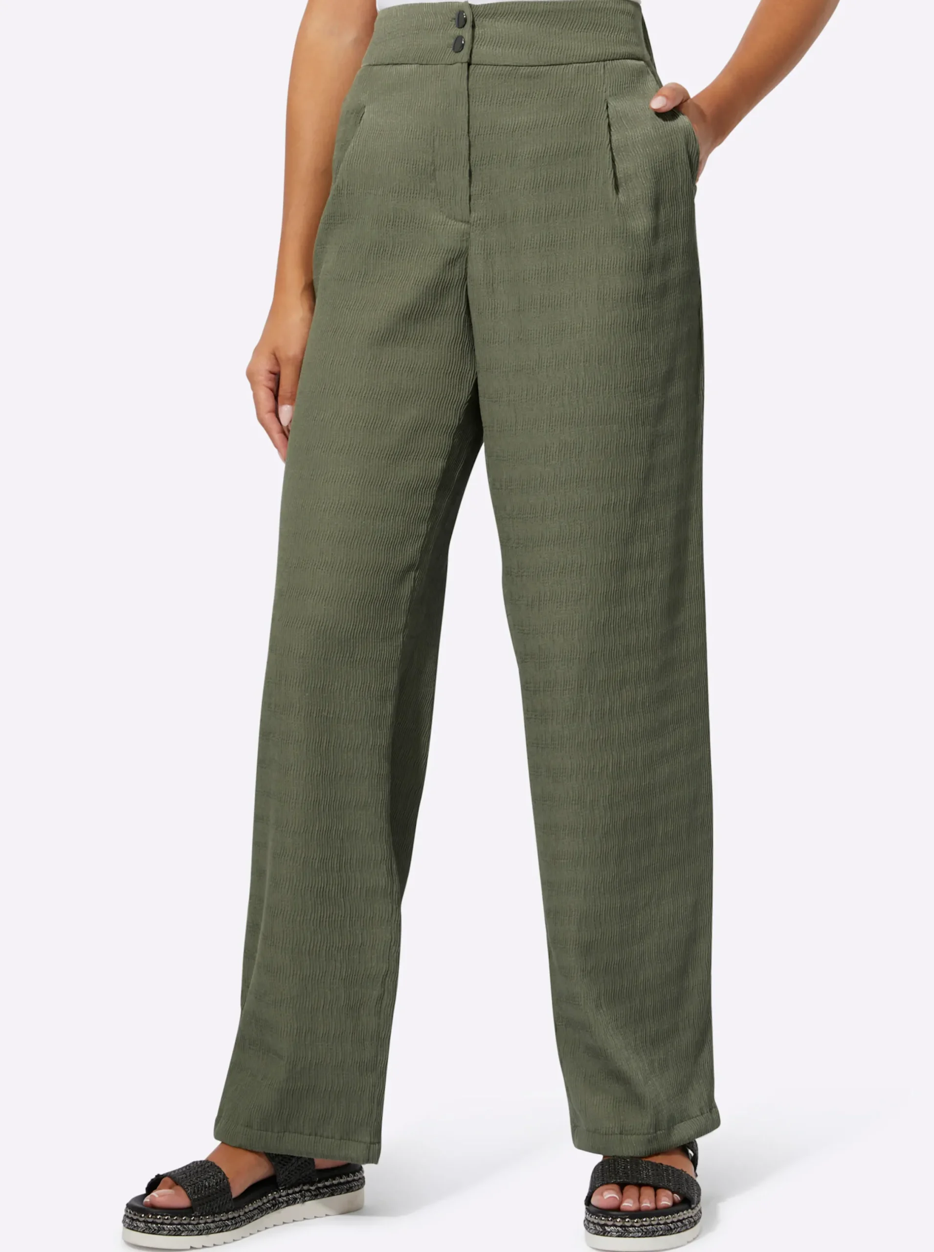 Hosen| Webhose in Struktur-Qualität khaki