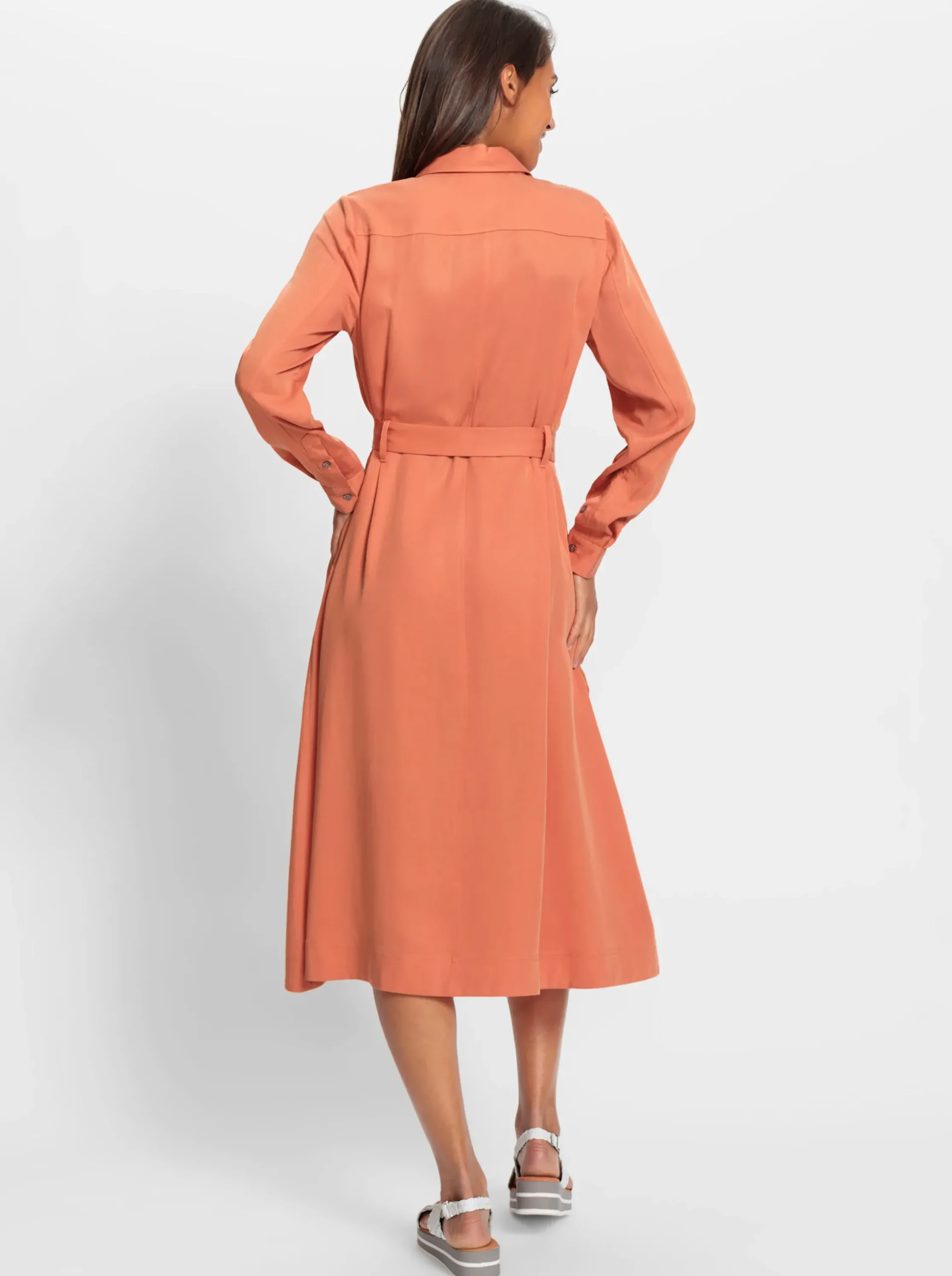 Kleider|heine Webkleid papaya