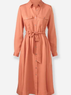 Kleider|heine Webkleid papaya
