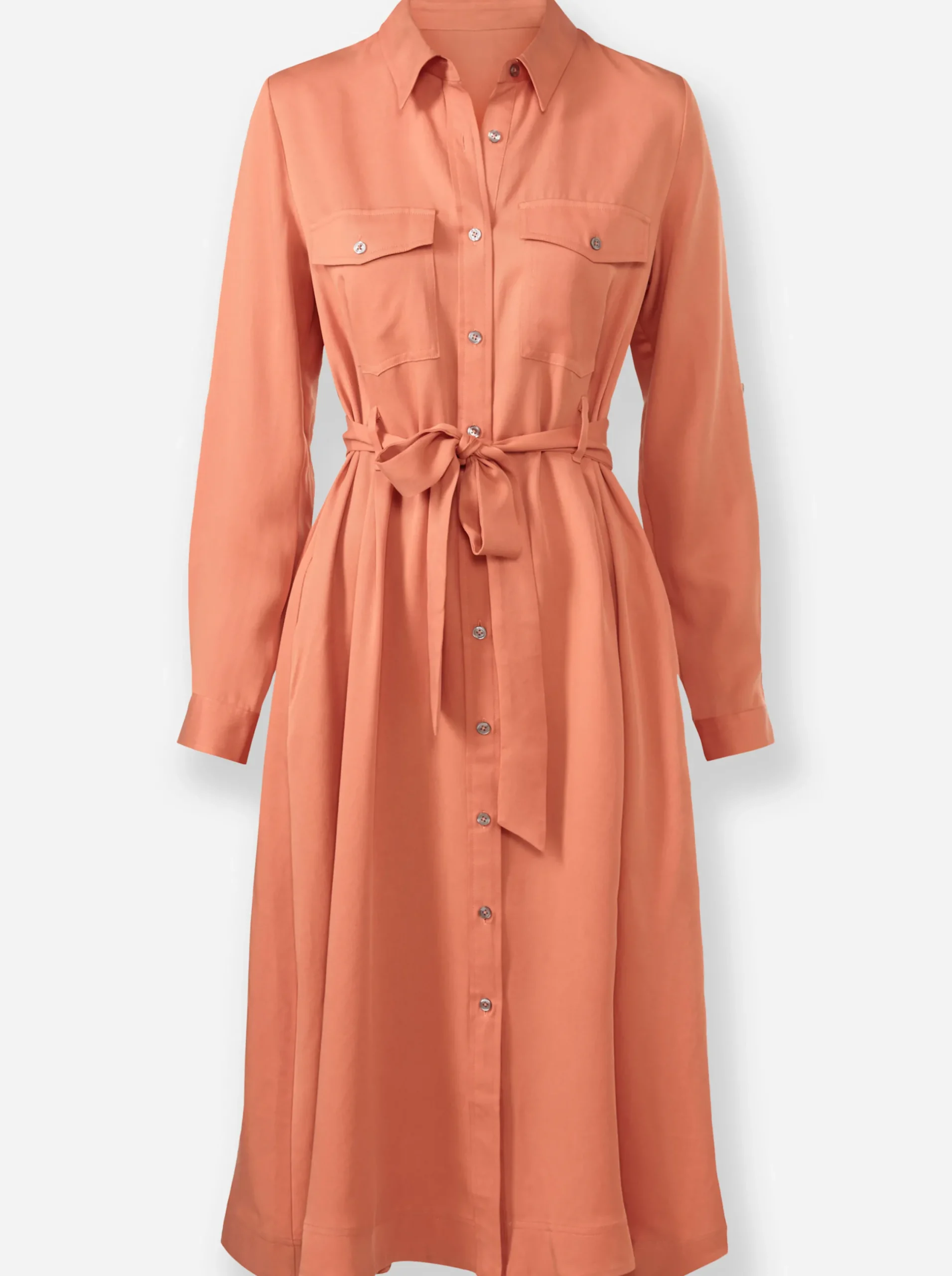 Kleider|heine Webkleid papaya