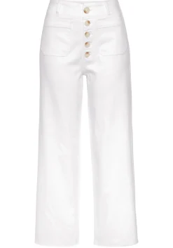 Strandmode|LASCANA Weite Jeans weiß