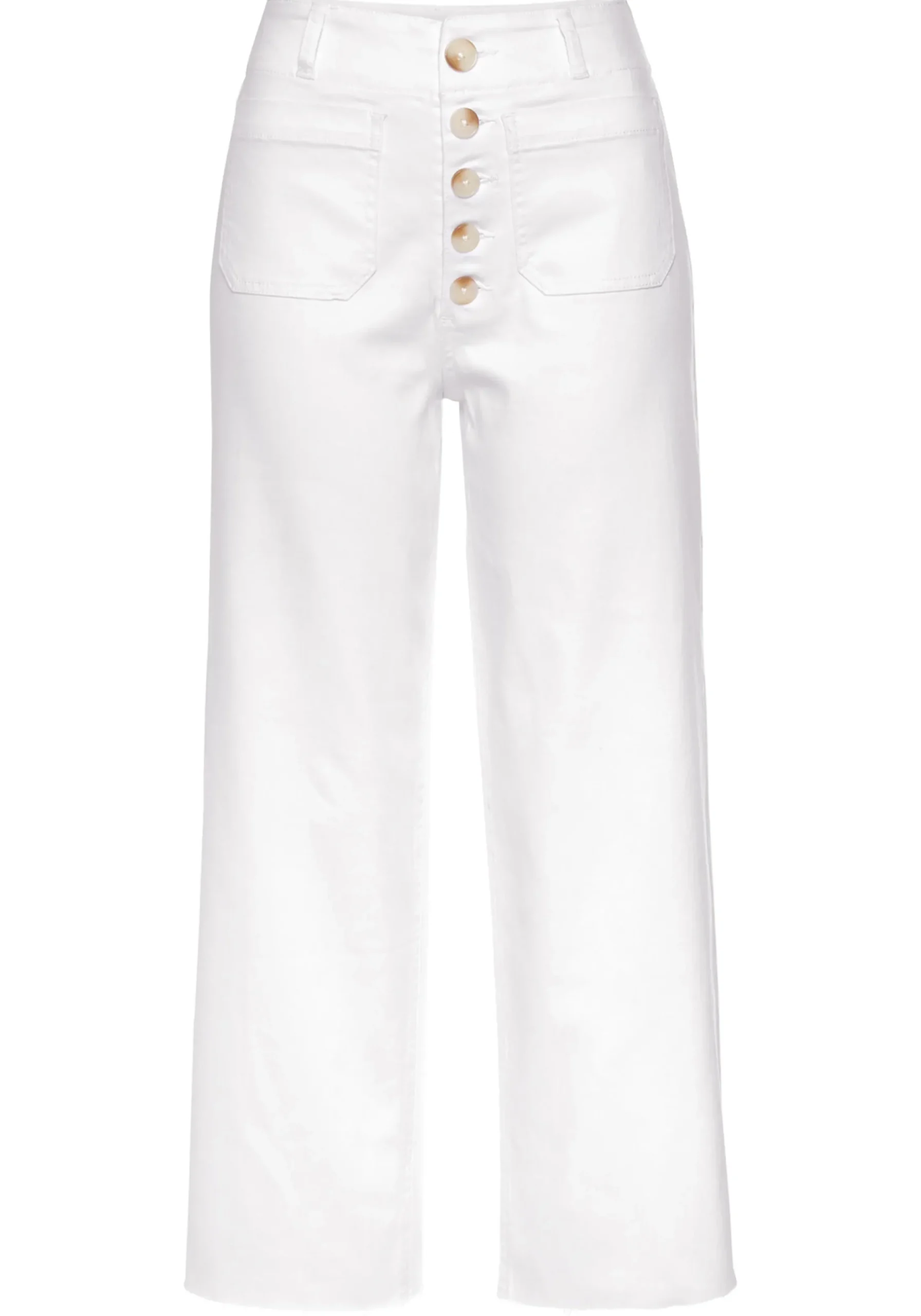Strandmode|LASCANA Weite Jeans weiß