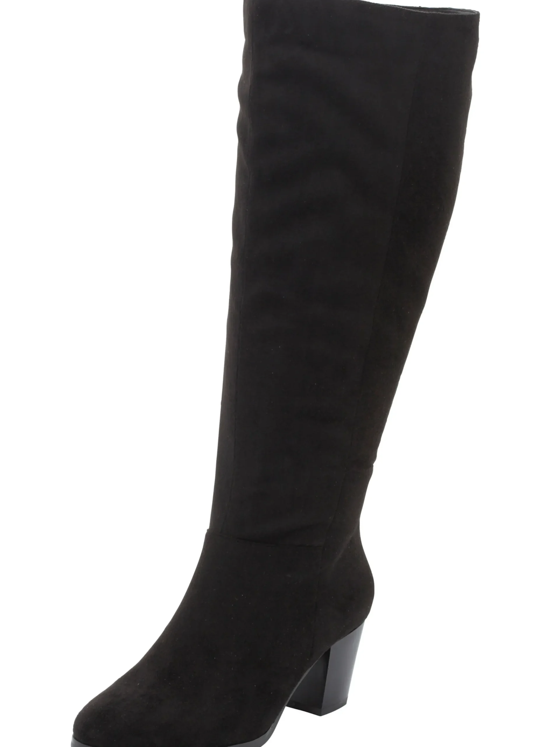 Stiefel|sheego Weitschaftstiefel aus Velours-Lederimitat schwarz
