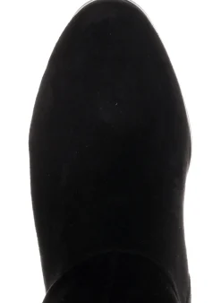 Stiefel|sheego Weitschaftstiefel aus Velours-Lederimitat schwarz