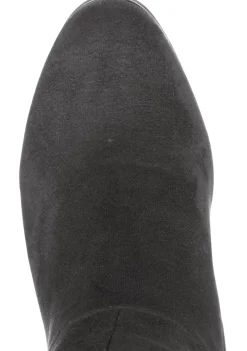Stiefel|sheego Weitschaftstiefel aus Velours-Lederimitat grau
