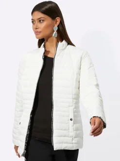 Jacken| Wendejacke mit innovativer Füllung ecru-schwarz-bedruckt