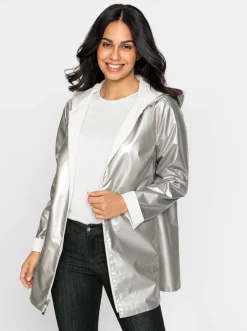 Jacken| Wendejacke mit Kapuze weiß