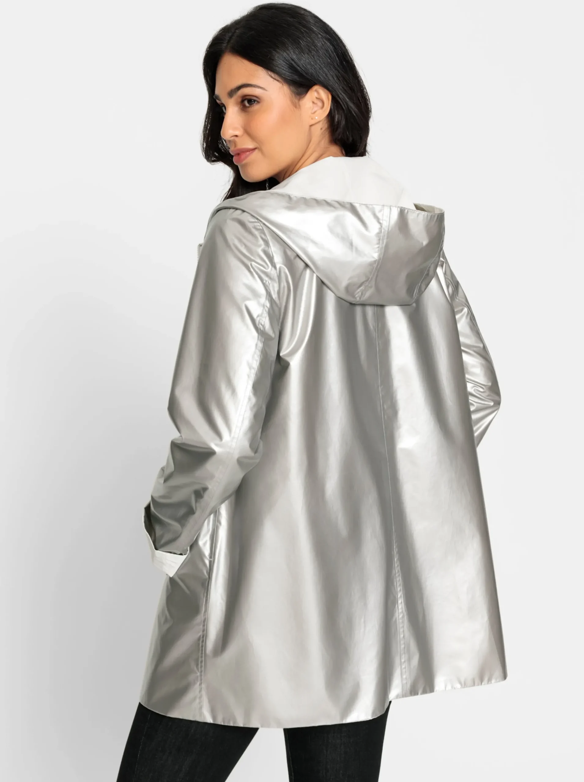 Jacken| Wendejacke mit Kapuze weiß