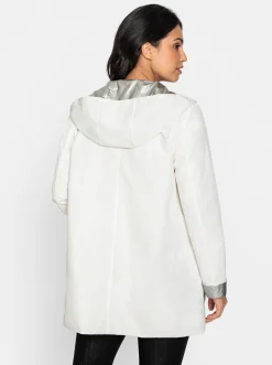 Jacken| Wendejacke mit Kapuze weiß