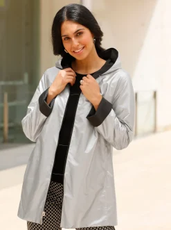 Jacken| Wendejacke mit Kapuze schwarz
