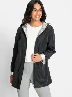 Jacken| Wendejacke mit Kapuze schwarz