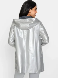 Jacken| Wendejacke mit Kapuze schwarz