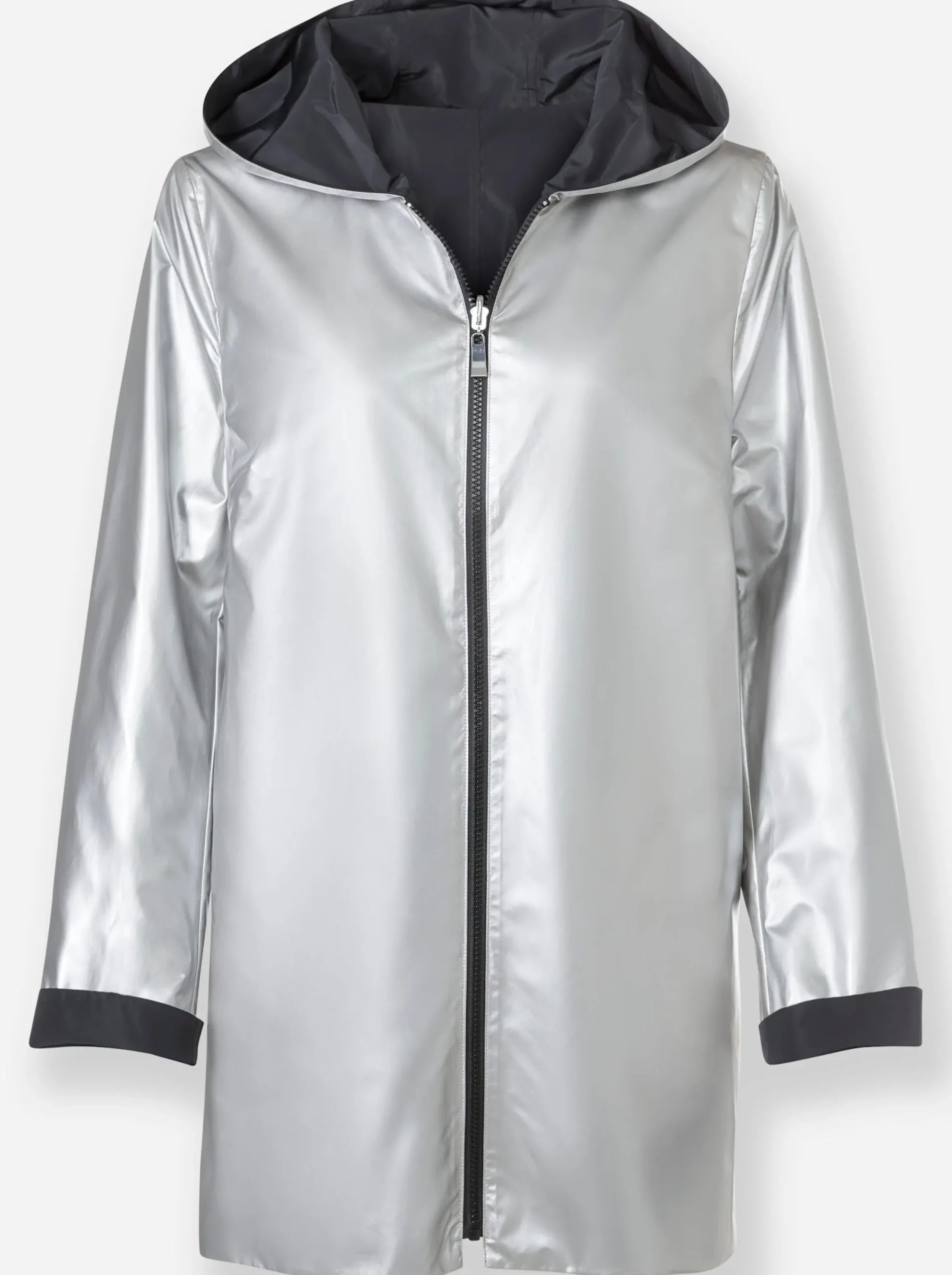 Jacken| Wendejacke mit Kapuze schwarz