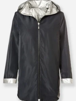 Jacken| Wendejacke mit Kapuze schwarz