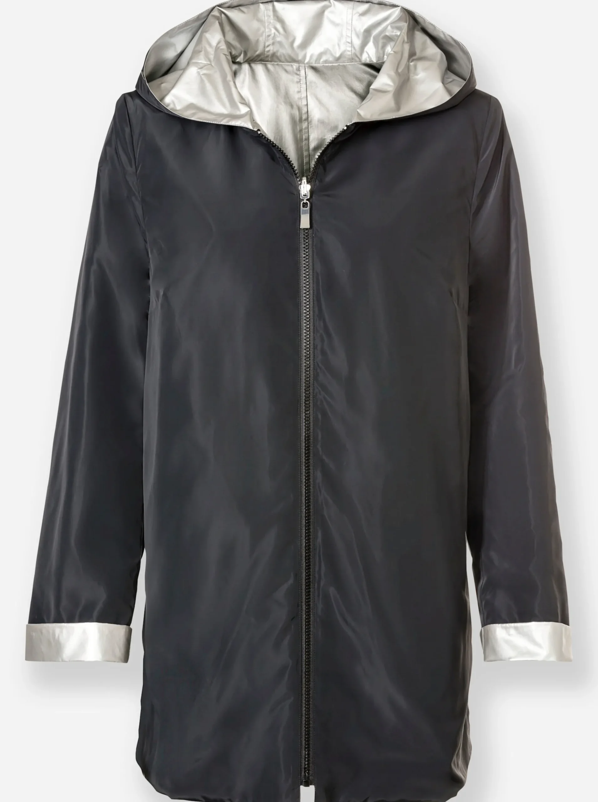 Jacken| Wendejacke mit Kapuze schwarz