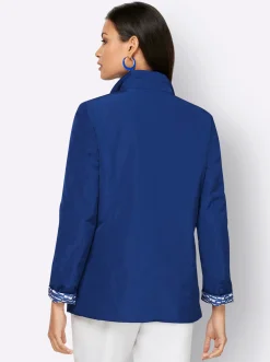 Jacken| Wendejacke mit leichter Wattierung royalblau-weiß-bedruckt