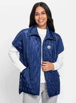 Jacken| Weste mit Rautensteppung royalblau