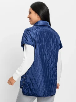 Jacken| Weste mit Rautensteppung royalblau