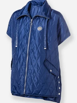 Jacken| Weste mit Rautensteppung royalblau