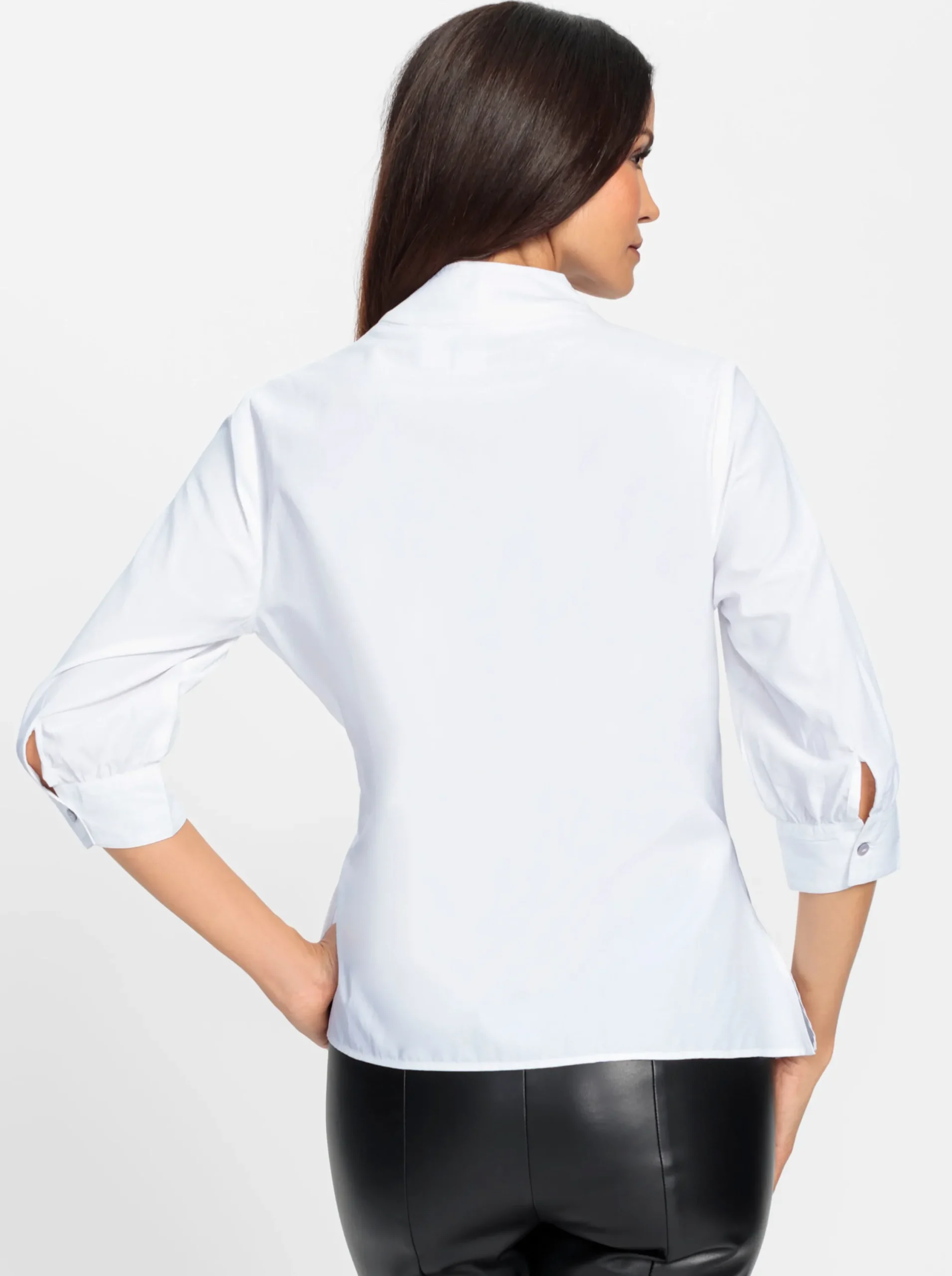 Blusen|heine Wickelbluse weiß