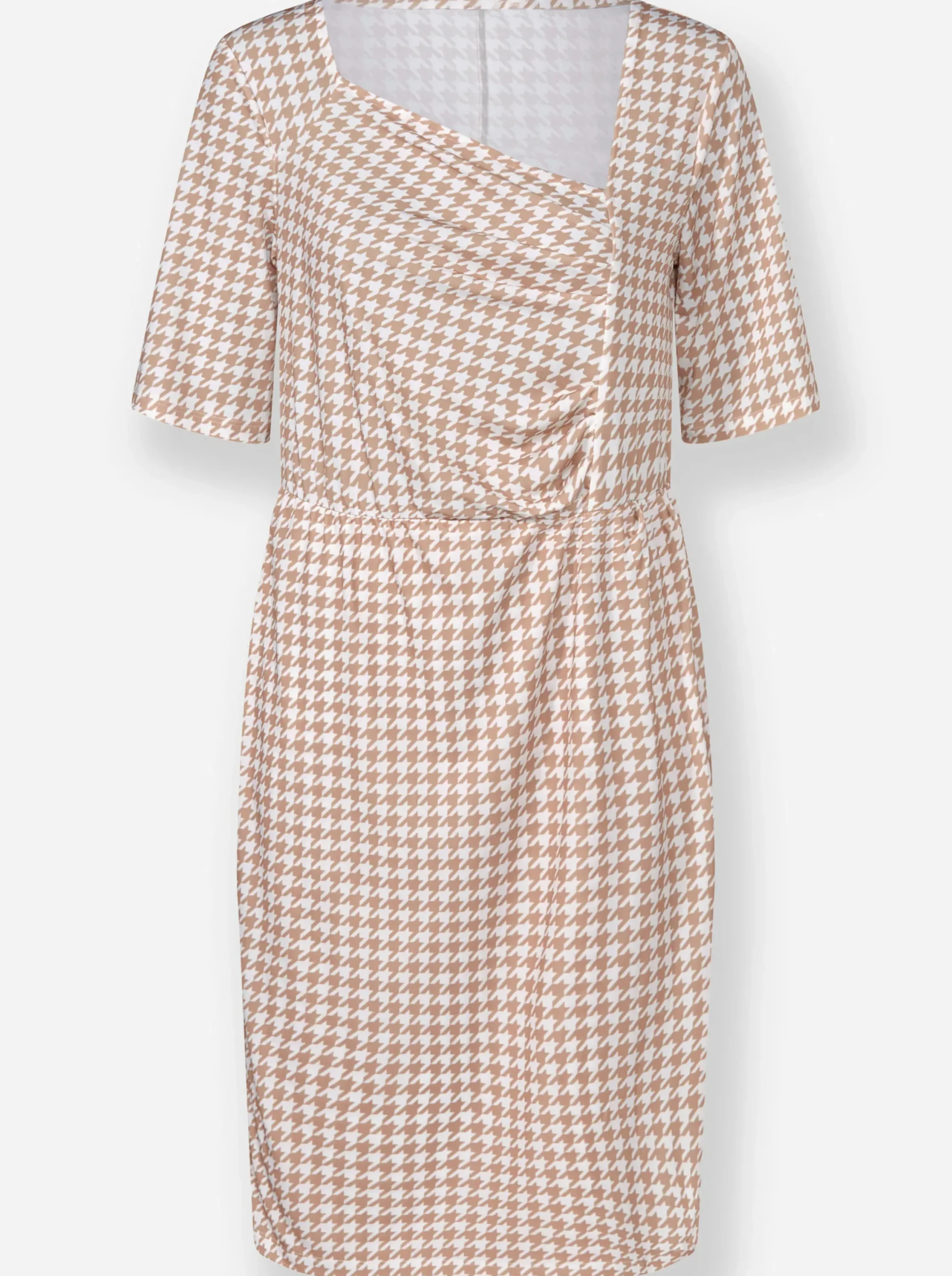 Kleider|heine Wickelkleid mit Pepita-Muster ecru-camelPepita