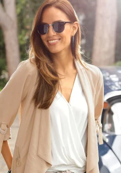 Shirts|LASCANA Wickelshirt creme