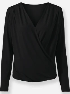 Shirts|heine Wickelshirt schwarz