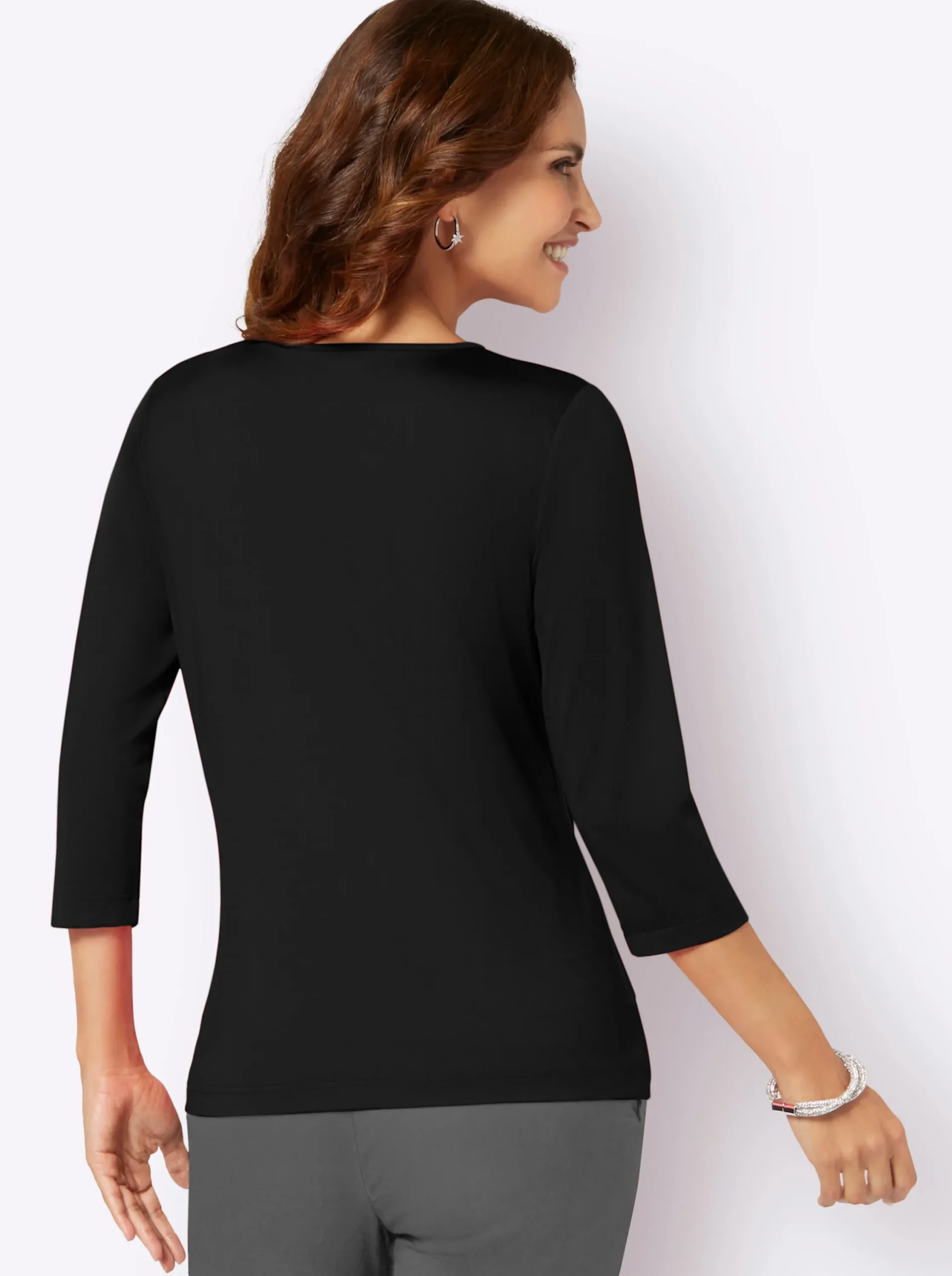 Shirts| Wickelshirt schwarz