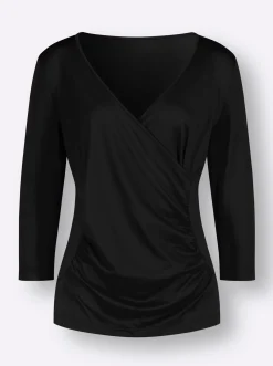 Shirts| Wickelshirt schwarz