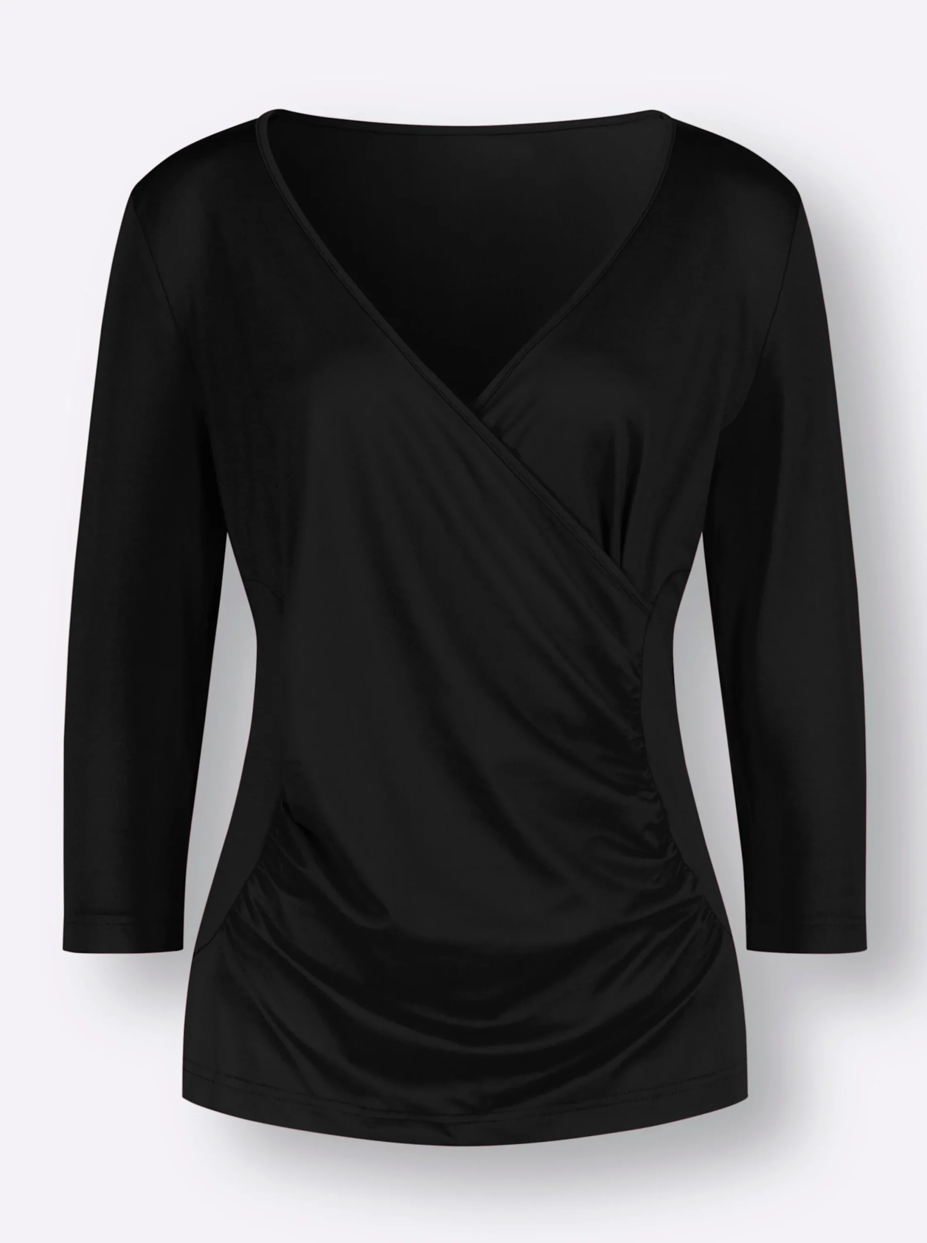 Shirts| Wickelshirt schwarz