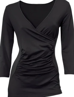 Shirts|heine Wickelshirt in Tactel-Qualität schwarz