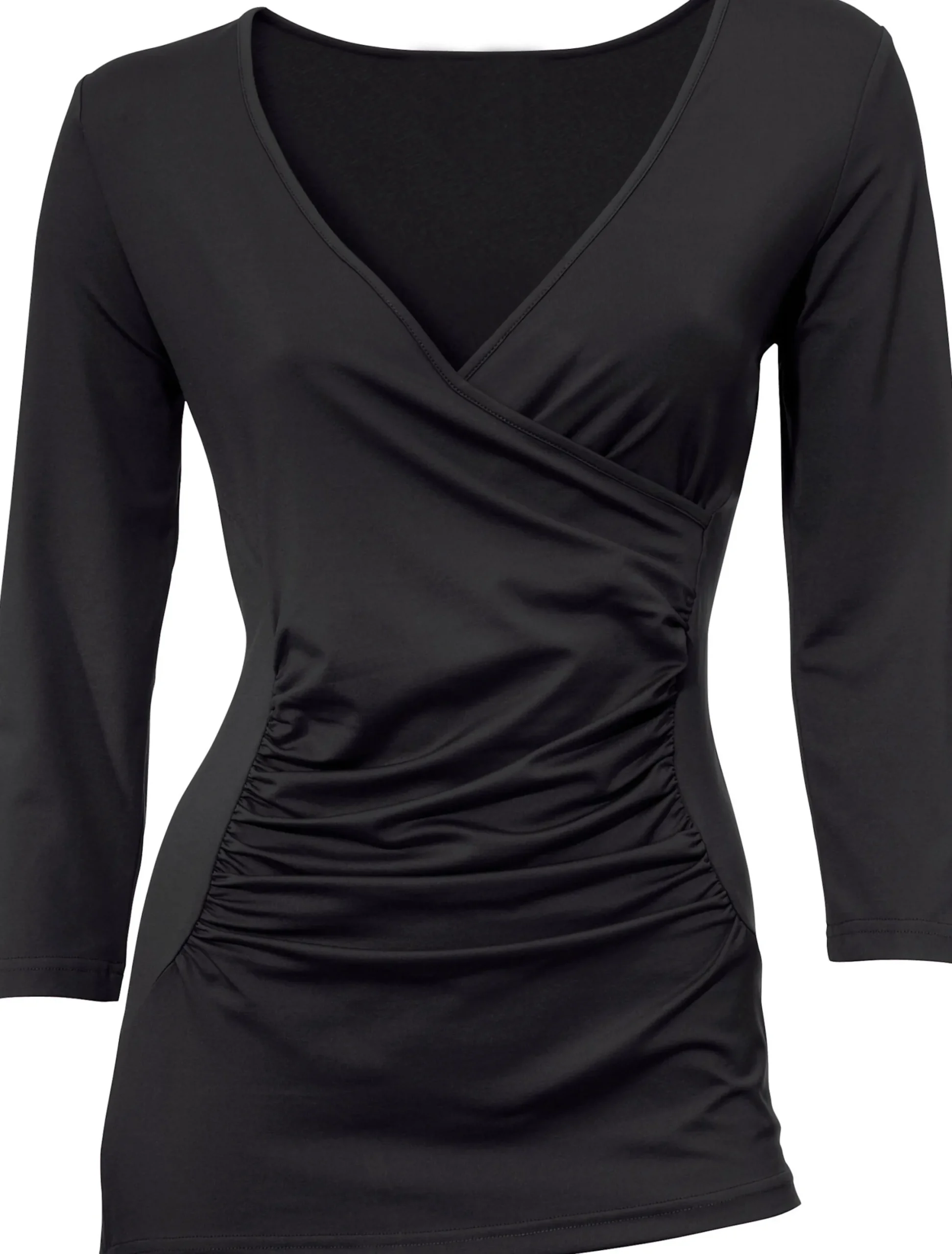 Shirts|heine Wickelshirt in Tactel-Qualität schwarz