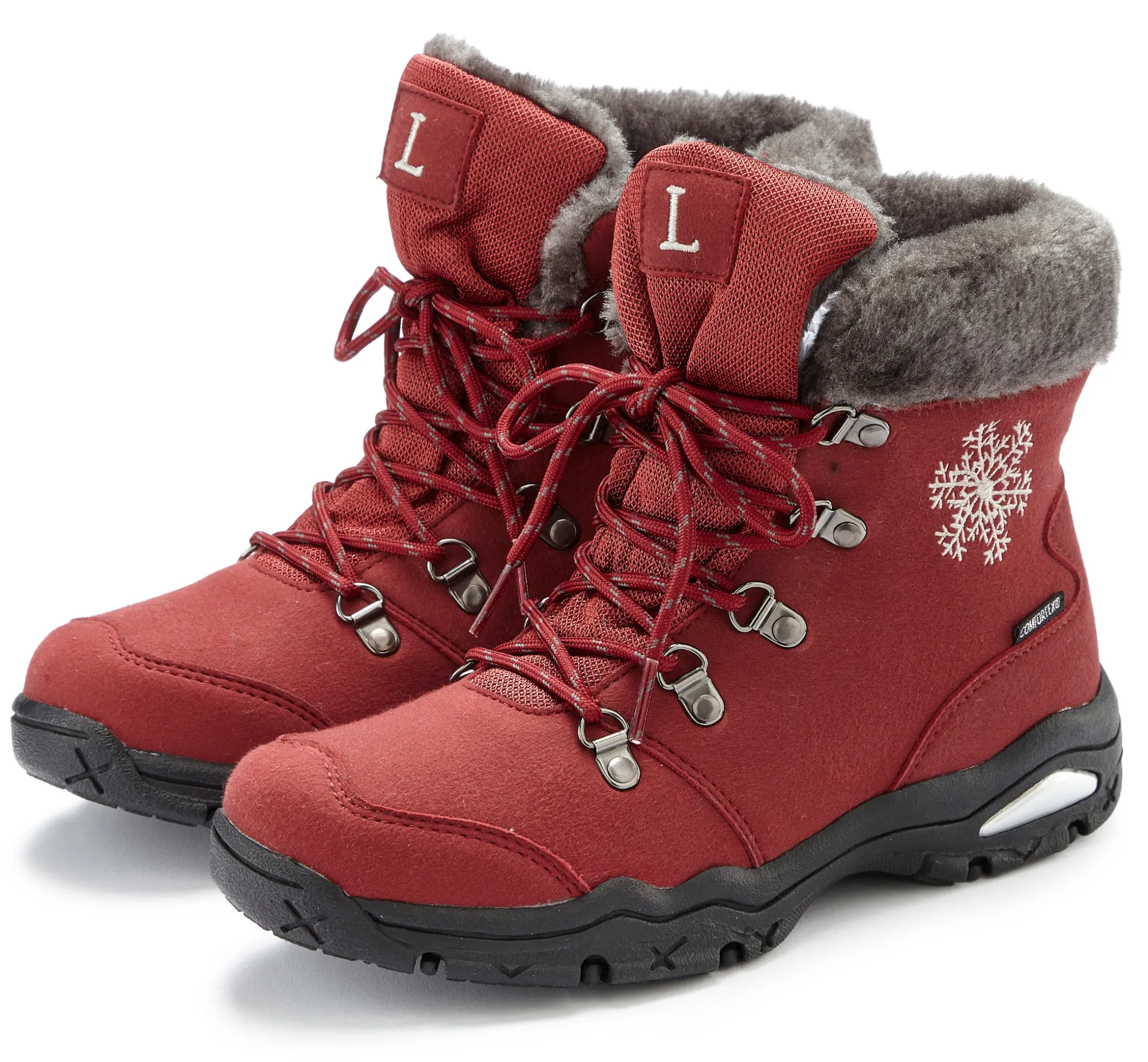 Stiefeletten|Stiefel|LASCANA Winterstiefelette dunkelrot