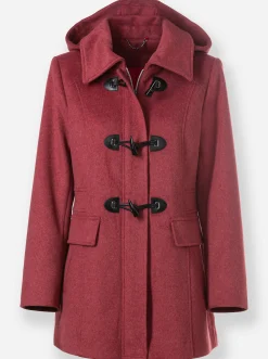 Jacken| Wolljacke aus Melange-Garn kirsche