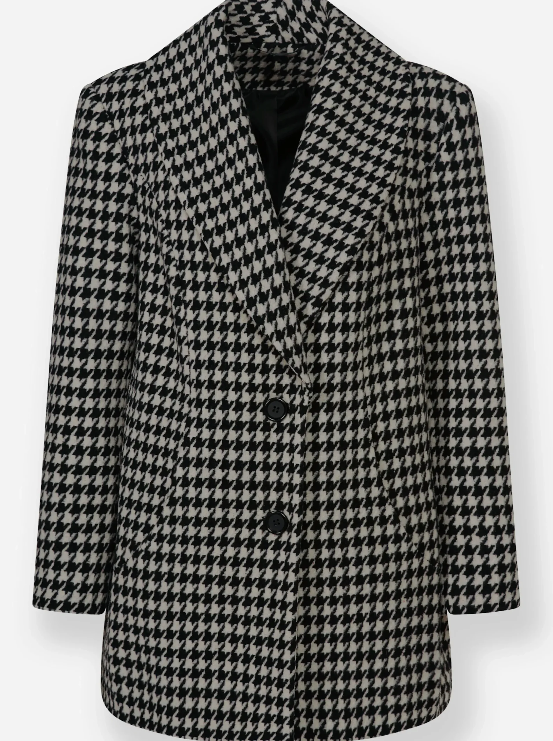 Jacken|heine Wolljacke mit Hahnentritt-Muster ecru-schwarz-gemustert