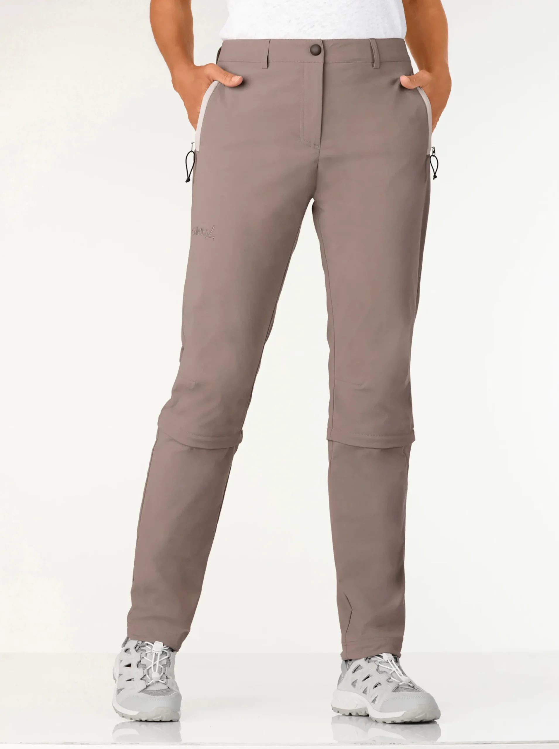 Hosen| Zip-off-Hose mit 2 Tragevarianten taupe