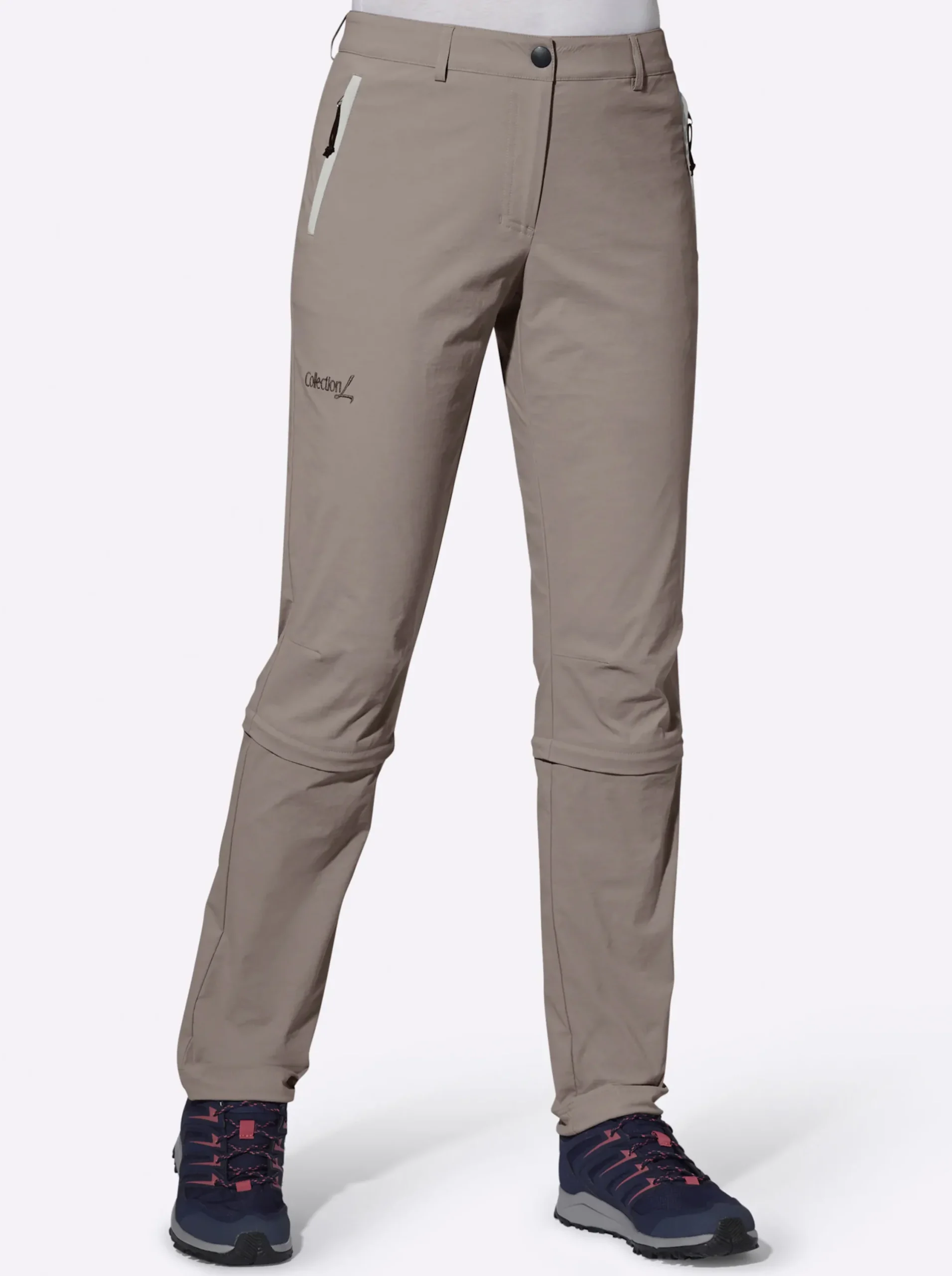 Hosen| Zip-off-Hose mit 2 Tragevarianten taupe
